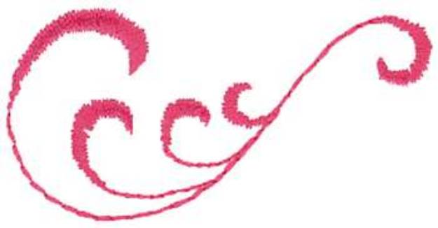 Picture of Pink Scroll Machine Embroidery Design