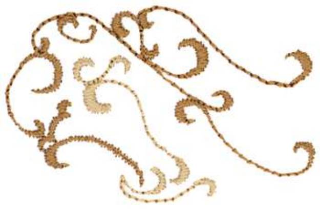 Picture of Bronze Swirl Machine Embroidery Design