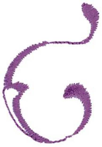 Picture of Purple Scroll Machine Embroidery Design