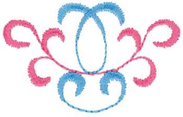 Picture of Pink and Blue Swirl Machine Embroidery Design