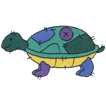 Patch Turtle Machine Embroidery Design