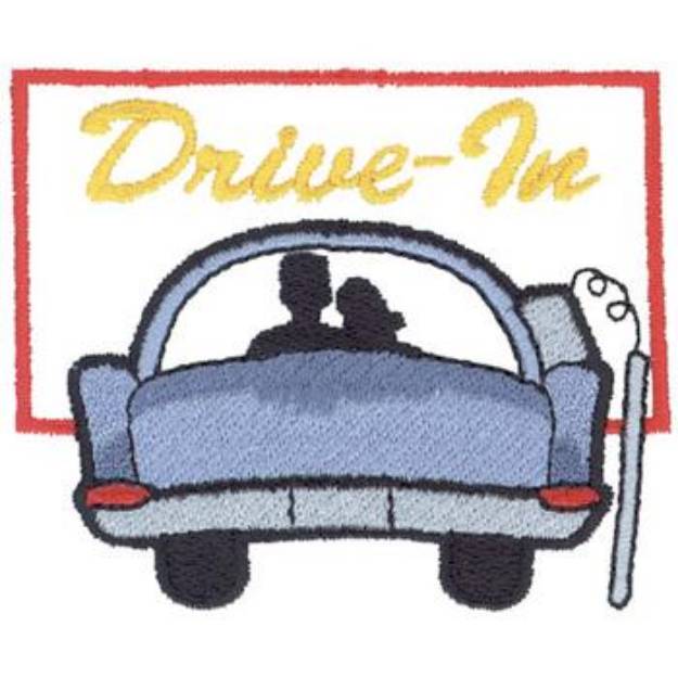 Picture of Drive In Theatre Machine Embroidery Design