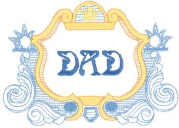 Picture of Dad Crest Machine Embroidery Design