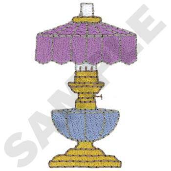 Oil Lamp Machine Embroidery Design