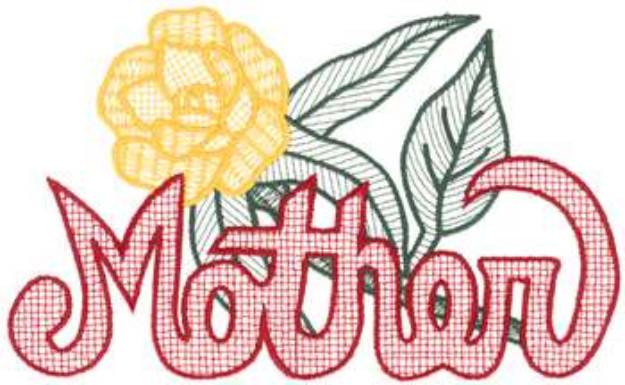 Picture of Mother And Rose Machine Embroidery Design