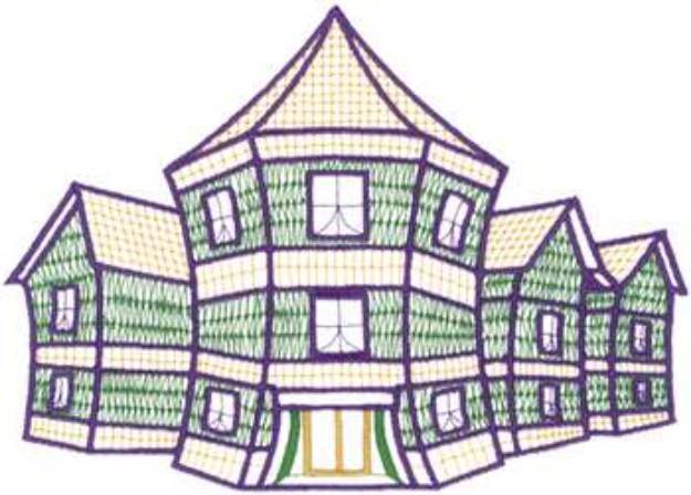 Picture of Victorian House Machine Embroidery Design