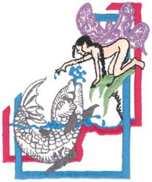 Picture of Faerie And Fish Machine Embroidery Design