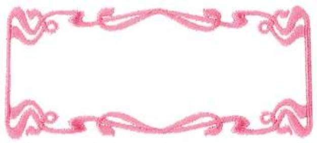 Picture of Pink Scroll Border Machine Embroidery Design