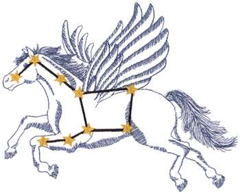 Pegasus Constellation Machine Embroidery Design