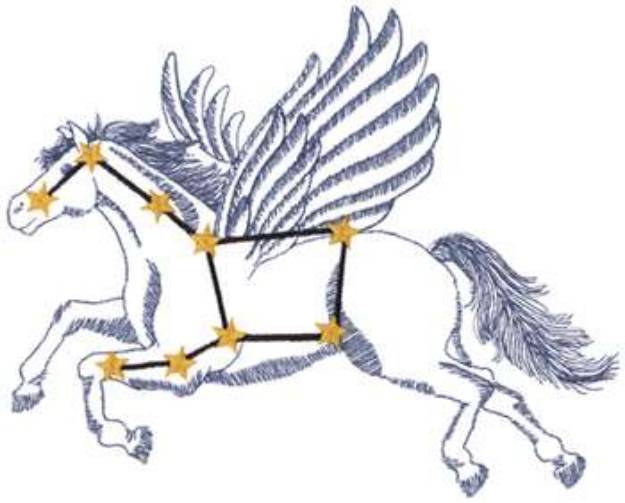 Picture of Pegasus Constellation Machine Embroidery Design