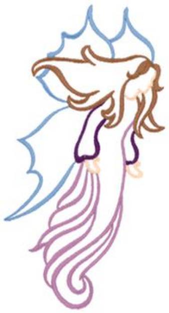 Picture of Fairy Outline Machine Embroidery Design