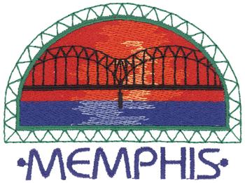 Memphis Bridge Machine Embroidery Design