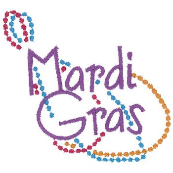 Mardi Gras Machine Embroidery Design
