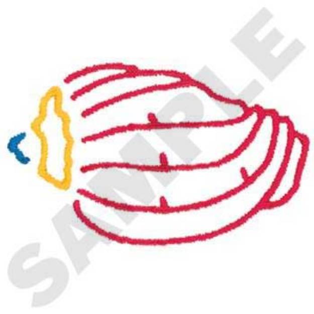 Picture of Madras Harp Shell Machine Embroidery Design
