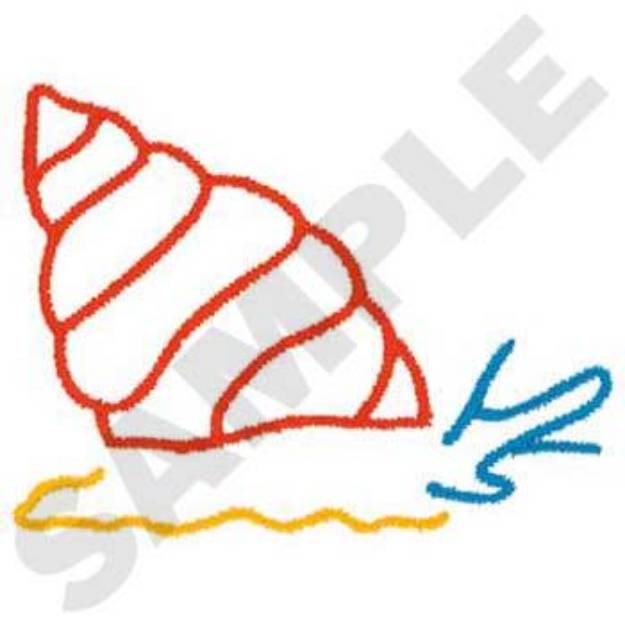 Picture of Snail Outline Machine Embroidery Design