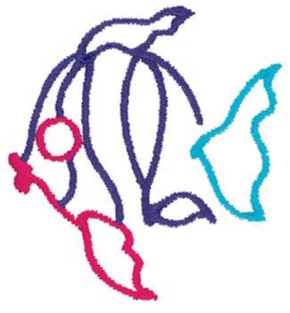Picture of Tropical Fish Machine Embroidery Design