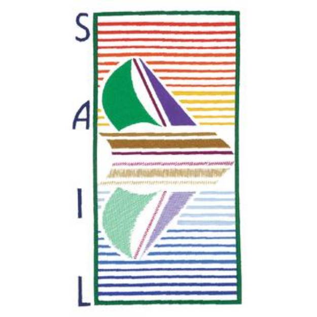 Picture of Sail Logo Machine Embroidery Design