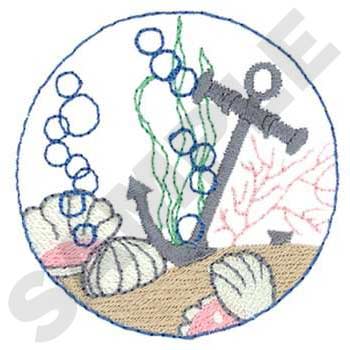 Anchor And Clams Machine Embroidery Design