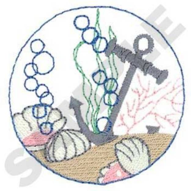 Picture of Anchor And Clams Machine Embroidery Design