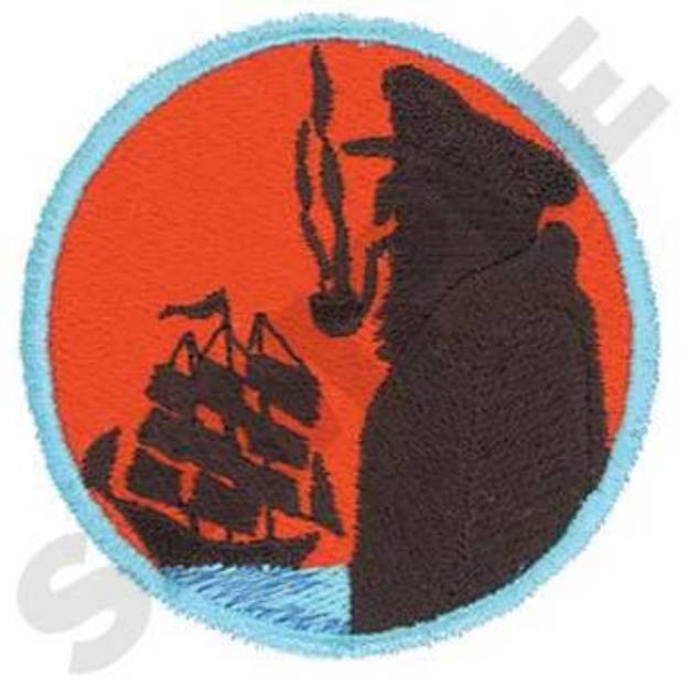 Picture of Captain Logo Machine Embroidery Design