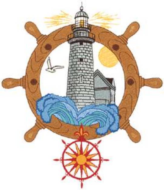 Picture of Lighthouse Logo Machine Embroidery Design