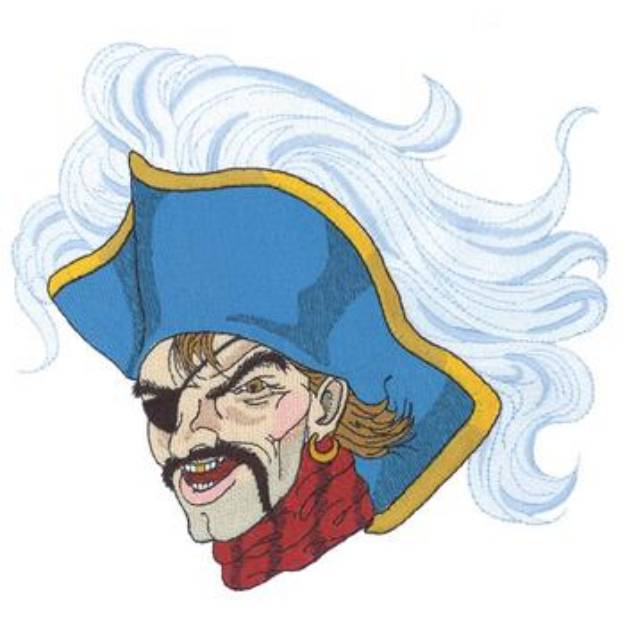 Picture of Pirate Head Machine Embroidery Design