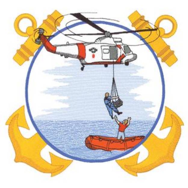 Picture of Coast Guard Scene Machine Embroidery Design