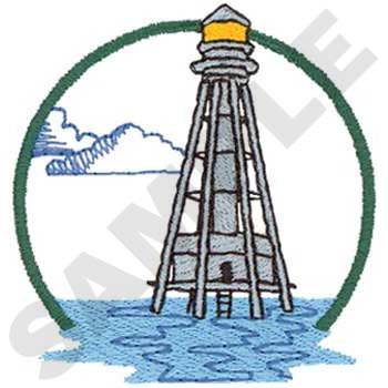 Stilted Lighthouse Machine Embroidery Design