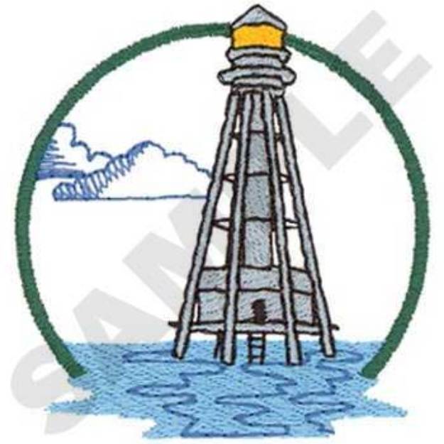 Picture of Stilted Lighthouse Machine Embroidery Design