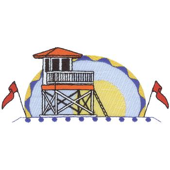 Lifeguard Station Machine Embroidery Design
