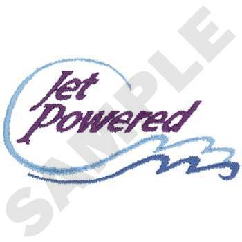 Jet Powered Machine Embroidery Design