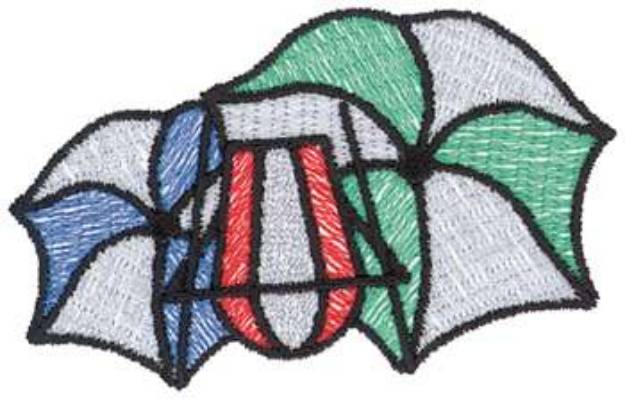 Picture of Beach Chair And Umbrellas Machine Embroidery Design