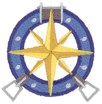 Compass And Porthole Machine Embroidery Design