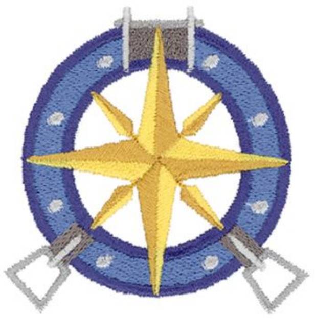 Picture of Compass And Porthole Machine Embroidery Design