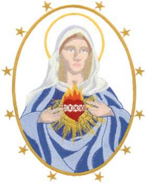 Picture of Virgin Mary Machine Embroidery Design