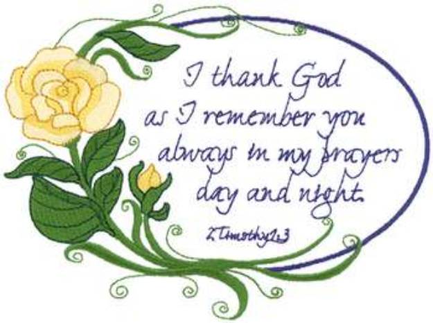 Picture of Timothy Bible Verse Machine Embroidery Design