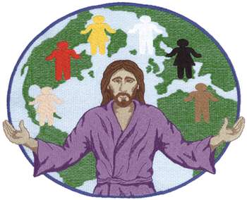 Jesus And Children Machine Embroidery Design