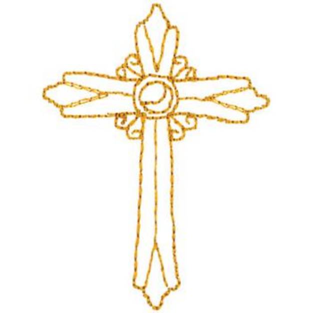 Picture of Cross Outline Machine Embroidery Design
