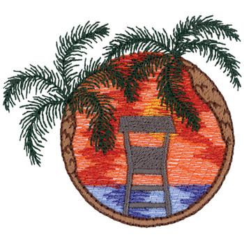 Lifeguard Station Logo Machine Embroidery Design