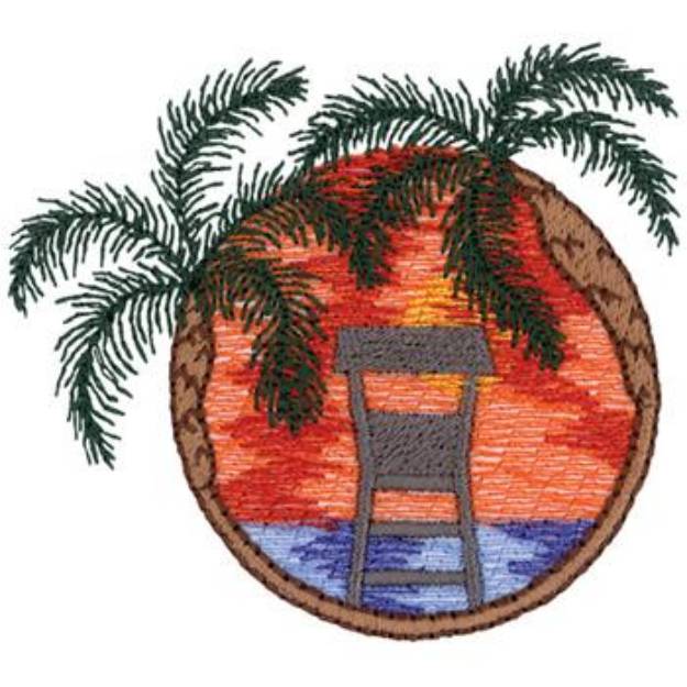 Picture of Lifeguard Station Logo Machine Embroidery Design