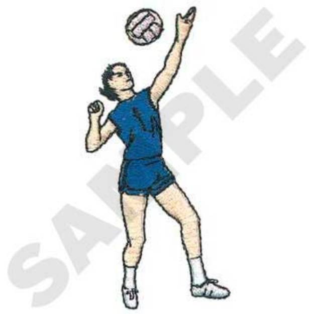 Picture of Volleyball Girl Machine Embroidery Design