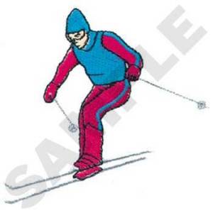 Picture of Skier Machine Embroidery Design