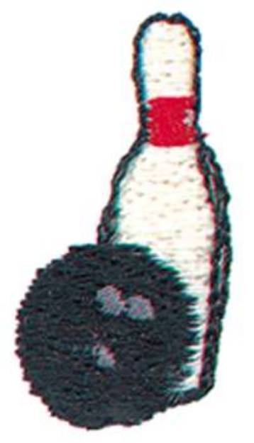 Picture of Bowling Ball And Pin Machine Embroidery Design