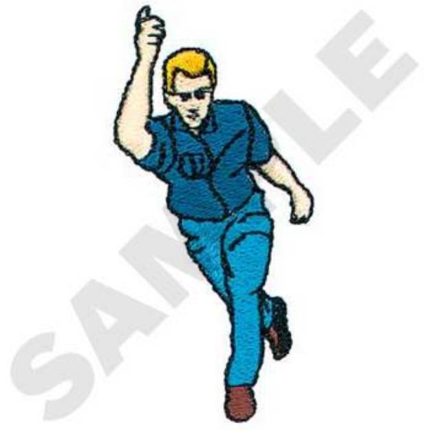 Picture of Man Bowler Machine Embroidery Design