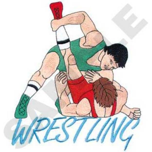 Picture of Wrestlers Machine Embroidery Design