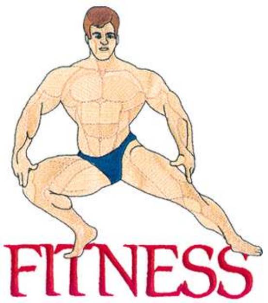 Picture of Male Fitness Machine Embroidery Design