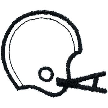 Helmet Outline Machine Embroidery Design