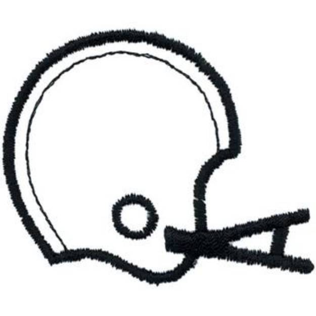 Picture of Helmet Outline Machine Embroidery Design