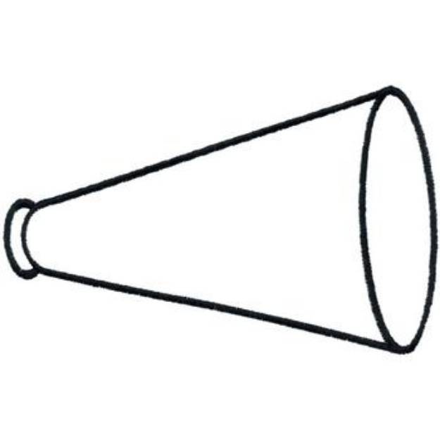 Picture of Megaphone Outline Machine Embroidery Design