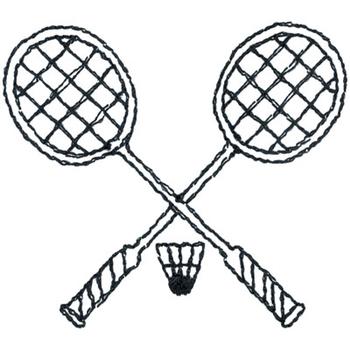 Badminton Outline Machine Embroidery Design